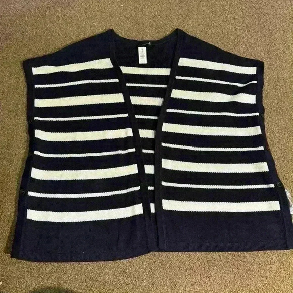 BRAND NEW Talbots Knit Cardigan Open Front Vest Side Buttons XS/S - Picture 3 of 10